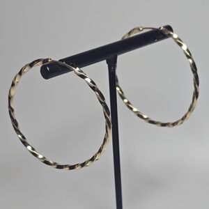 Twisted Gold Hoop Earrings — Classic Women's Hoops